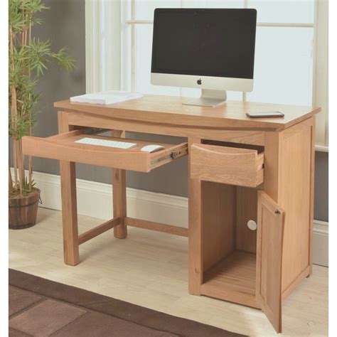 Crescent Solid Oak Furniture Small Computer Desk - Home Office