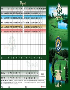 Fillable Online Download a scorecard for Disney's Magnolia Golf Course ...