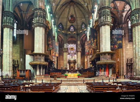 Interior of milan cathedral hi-res stock photography and images - Alamy