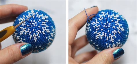 12 Designs Of Christmas Day 12 - How to Make a Crochet Beaded Bauble | beadsdirect.co.uk | Bead ...