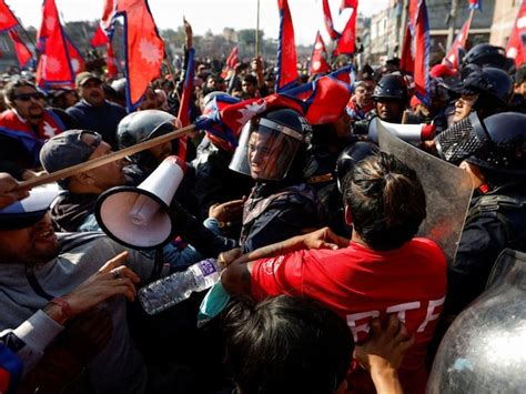 Tens of Thousands of Protesters Demanding a Restoration of Nepal's ...