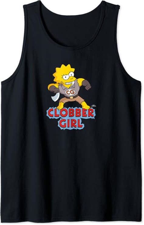 The Simpsons Lisa Simpson Clobber Girl Tank Top : Amazon.co.uk: Fashion