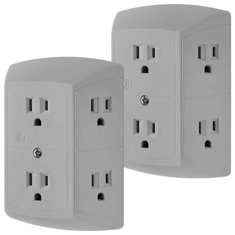 Ge 6 Outlet Wall Plug Adapter Power Strip - Adapter View