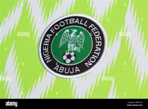 Close up of Nigeria national team, Nike football kit. FIFA World Cup ...