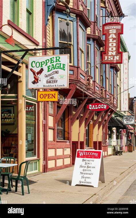 Building architecture in the historic town of Greenwood, British Columbia, Canada Stock Photo ...