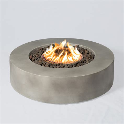 Santiago Round Cast Concrete Fire Pit Table - Century Modern - Touch of Modern