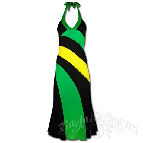 Jamaican Long Halter Dress @ RastaEmpire.com