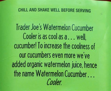 Trader Joe's Watermelon Cucumber Cooler - BecomeBetty.com