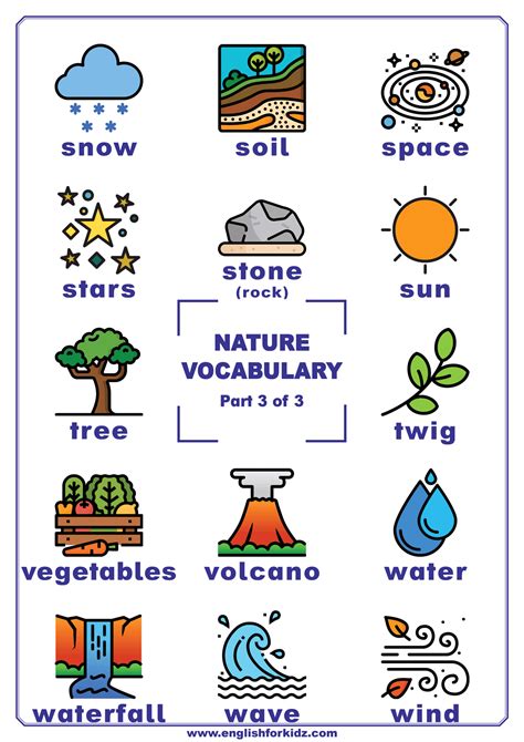 Nature Vocabulary Posters