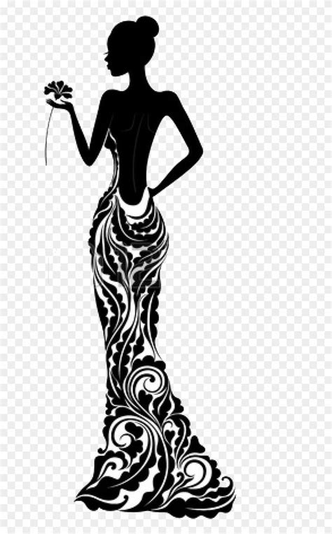 Fashion Mannequin Silhouette At Getdrawings Com Free - Black Woman Silhouette Elegant Clipart is ...