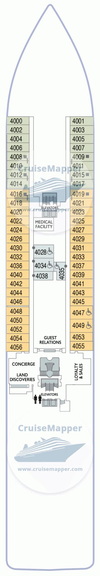 Azamara Quest deck 4 plan | CruiseMapper