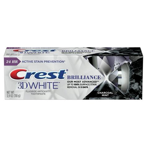 Crest 3D White Brilliance Charcoal Teeth Whitening Toothpaste, 3.9 Oz - Walmart.com - Walmart.com