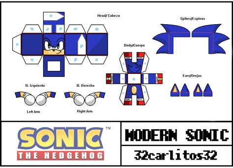 Sonic Papercraft Templates