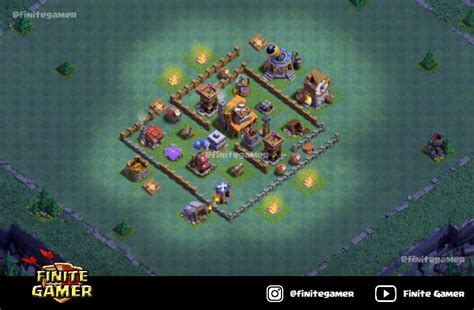 Best Builder Hall 4 Base Layout With Link (Anti 1, 2, 3 Star) - Finite ...