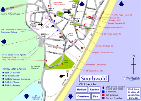 Southwold Town Map (South)