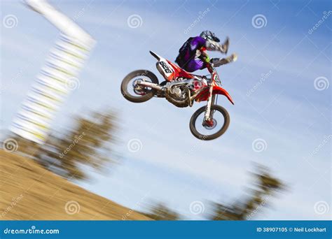 Dirt Bike Racer Jumping with Trick Editorial Image - Image of racer, series: 38907105