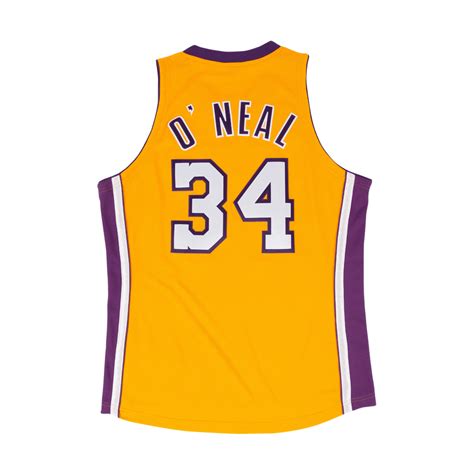 Mitchell & Ness | LA Lakers Yellow Shaquille O'Neal 1999-00 Authentic ...