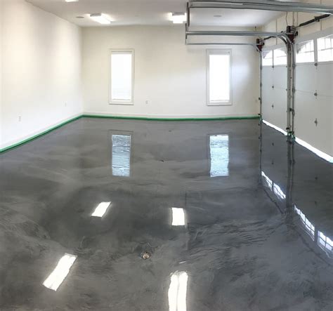 We poured a metallic epoxy garage floor today at Smith Mountain Lake. # ...