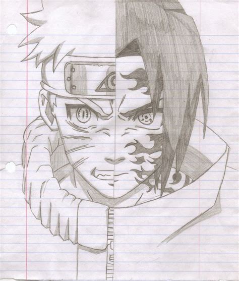 naruto drawings sasuke | Naruto vs Sasuke Drawings | Esboço de anime ...