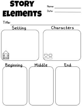 Story elements worksheet by Ms Acosta's Studio | TPT