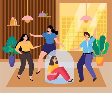 Introvert And Extrovert People Flat Background 19154901 Vector Art at Vecteezy