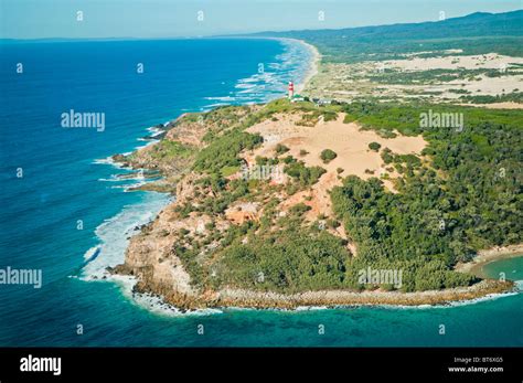 Cape Moreton & lighthouse, Moreton Island, Queensland, Australia Stock ...