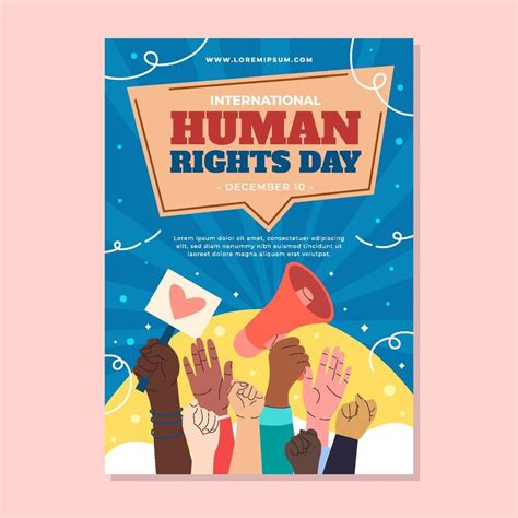 Human Rights Day Poster 14375494 Vector Art at Vecteezy