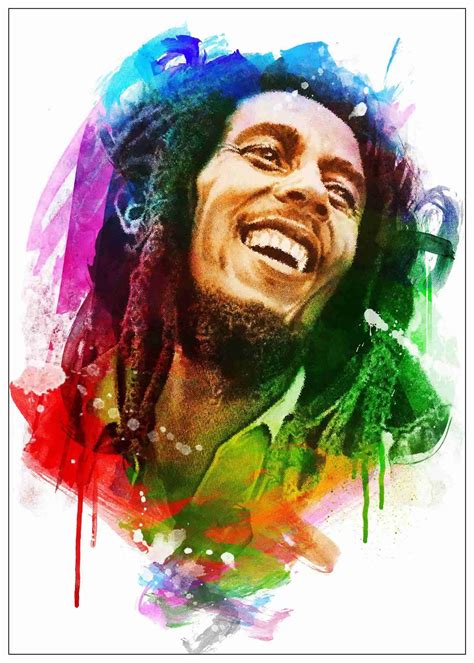 Music Reggae Bob Marley Poster Coated Paper Clear Painting Wall Art Home with Free Shipping ...