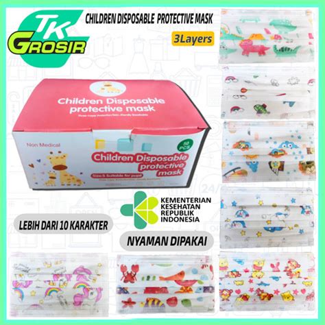 Jual MASKER MEDIS BESCO ANAK/FACE MASK/MASKER ANAK ANAK ISI 50.PCS ...