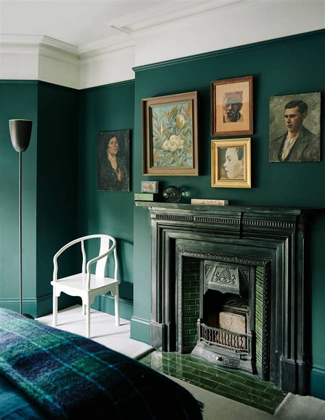 Designer Audrey Carden's transformation of her London house | Dark green living room, Green ...