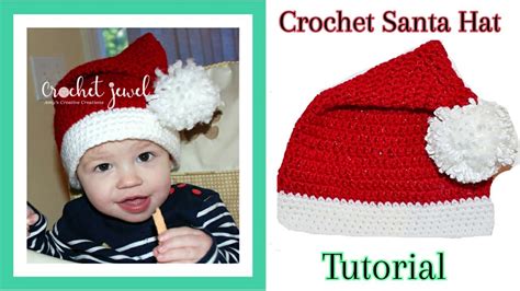 DIY Crochet Santa Hat | Crochet Santa Hat Tutorial For Beginners - YouTube