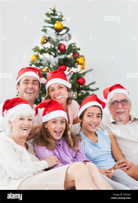 Happy family at christmas Stock Photo - Alamy