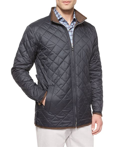 Peter Millar Chesapeake Lightweight Quilted Jacket in Black for Men - Lyst