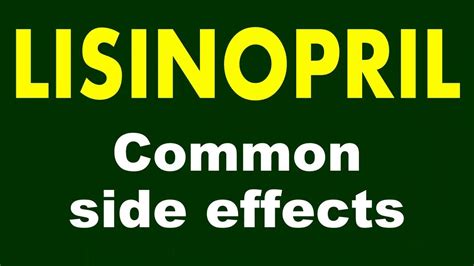 LISINOPRIL: Common side effects - YouTube