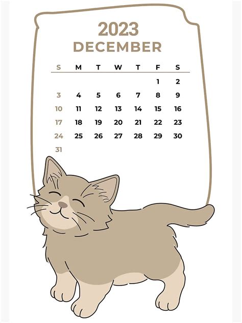 "Cute Cats Calendar 2023, December 2023 Calendar For Cat Lovers ...