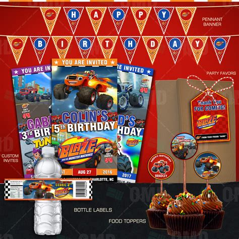 Blaze And The Monster Machines Ultimate Party Package – Cartoon Invites