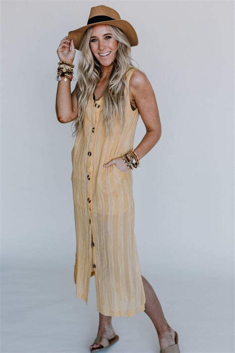 Three Bird Nest Women's Bohemian Clothing Uncharted Button Down Maxi Dress in 2020 | Bohemian ...