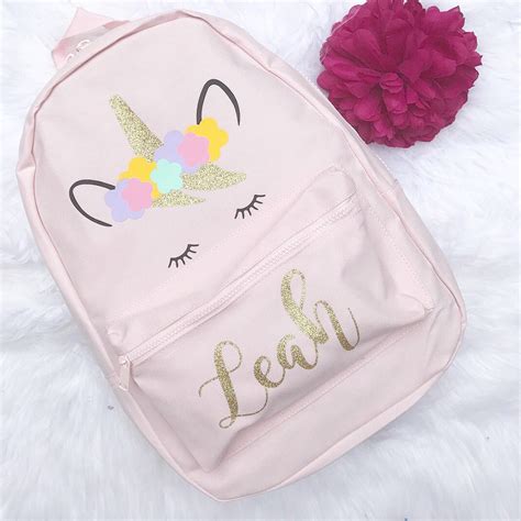 Unicorn Backpack Personalised School Backapck Book Bag