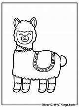 Cute Printable Llama Coloring Page sketch template