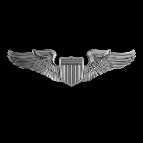 US Army Air Force Pilot Wings Badge 3D model | CGTrader