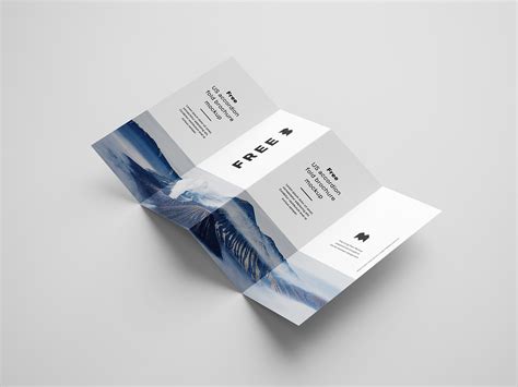 Free 4 Fold Accordion Brochure Mockup 04 | Mockup World HQ