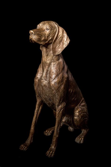 Hungarian Vizsla statue bronze, life size 82 cm tall Vizsla Dogs ...