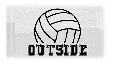 Sports Clipart: Black Half Volleyball Silhouette Outline With - Etsy