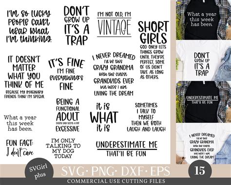 Funny Shirt Svg Bundle, Funny Quotes Svg, Funny Svg, Shirt Svg Bundle, Cricut File, Party Shirt ...