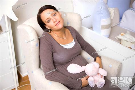 Pregnant women with Stuffed Animals, Stock Photo, Picture And Rights ...