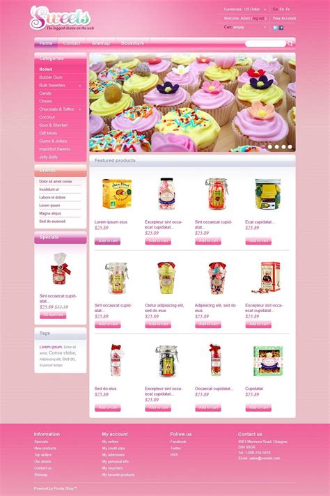 7+ Best Candy, Cupcake & Sweet Store Ecommerce Website Templates (Sweet ...