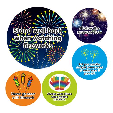 Bonfire Night Firework Safety Stickers