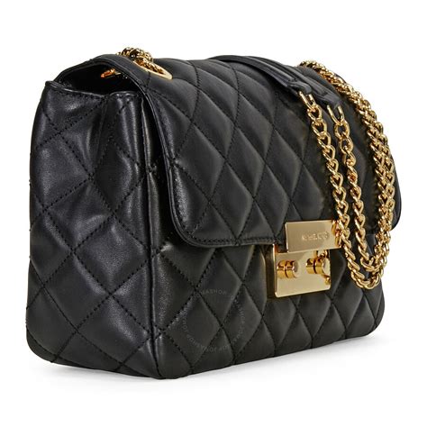 Michael Kors Sloan Large Quilted Leather Shoulder Bag - Black - Michael Kors Handbags - Handbags ...