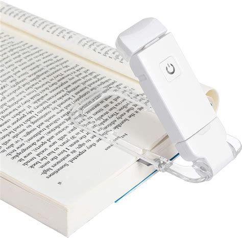 USB Rechargeable Book Reading Light, Warm White, Brightness Adjustable ...