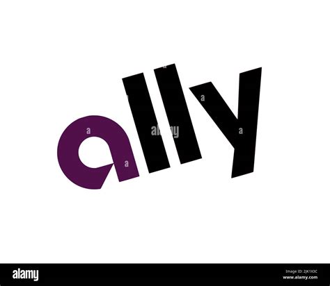 Ally Financial, Rotated Logo, White Background Stock Photo - Alamy